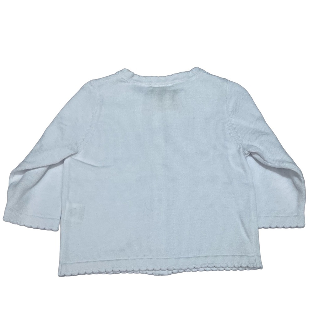 NWT Petit Ami Scallop Edge White Button-Up Cardigan - Picture 2 of 6